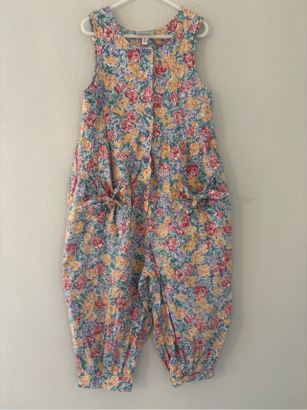 Vintage Laura Ashley Mother and Child Girls Sleeveless Jumper Romper 90's